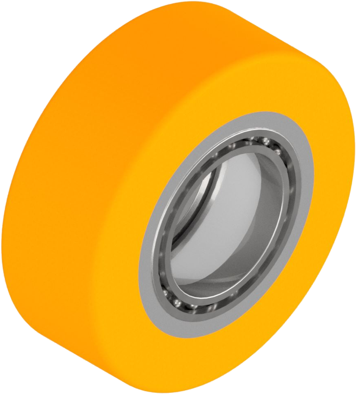 Roue de rail de grue 100 × 50 mm avec alésage de 45 mm