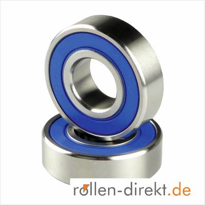Roulement à billes en acier inoxydable avec joint d'étanchéité bleu, référence S6205-2RS