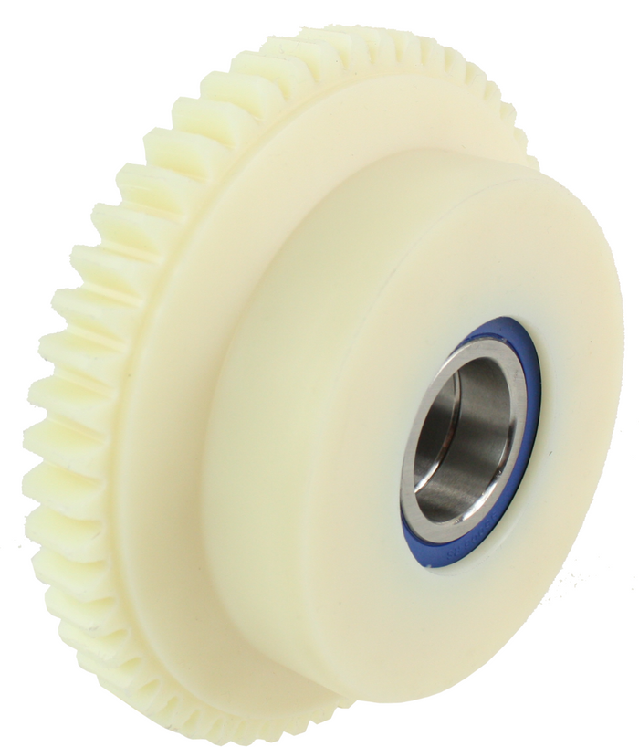 Roue à rebord en polyamide Ø 125 × 50 mm avec jante dentée