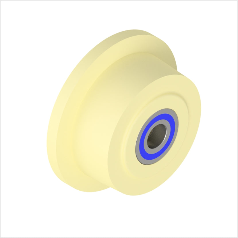 Roue à rebord de 250 x 65 mm en polyamide