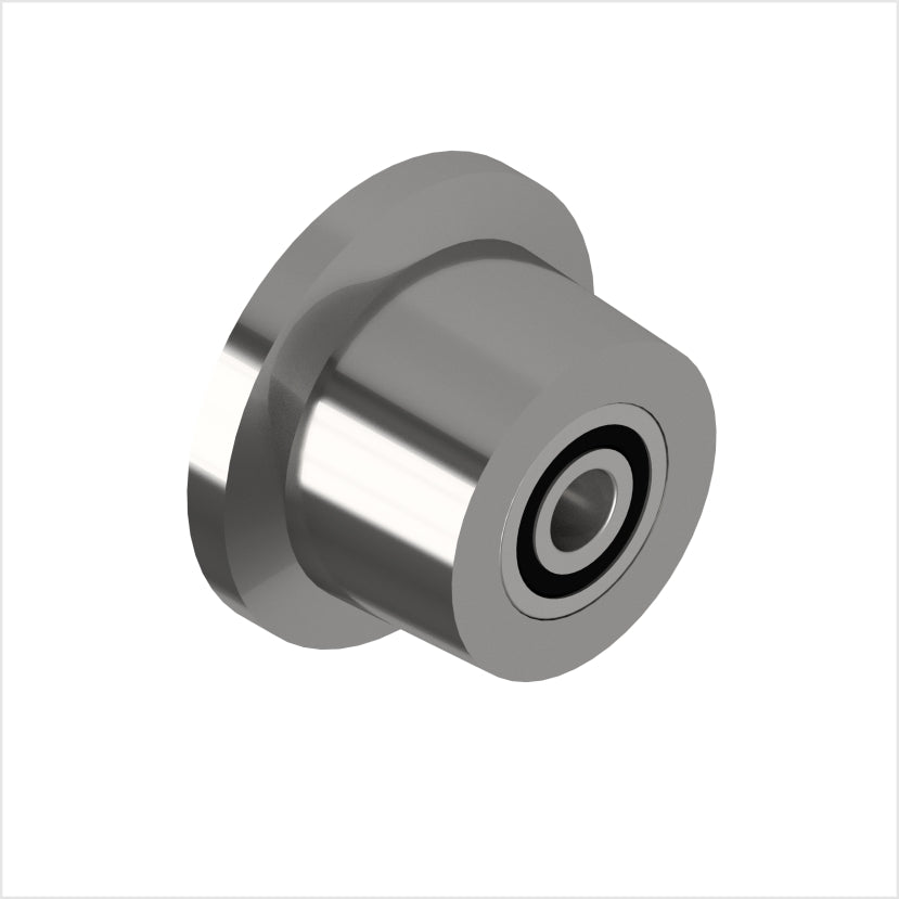 Roue à rebord en acier S355 - Diamètre du rebord : 60 mm, Diamètre de la surface de roulement : 50 mm