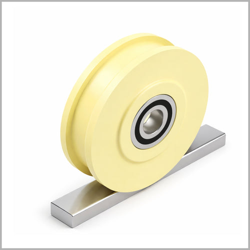 Roue à double rebord de 175 mm, polyamide PA6G, roulement à billes - DSPR-2505K/175/60/30/20