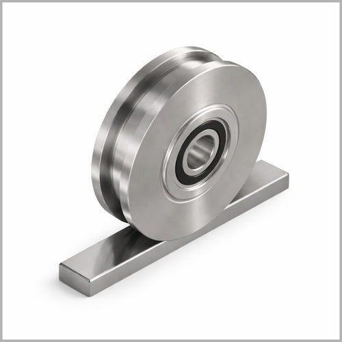Roue à double rebord de 175 mm, acier S355, roulement à billes - DSPR-9620K/175/60/30/20