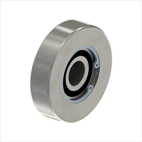 Führungsrolle 125×30 mm Stahl S355 Kugellager 320 kg Bohrung Ø25 mm