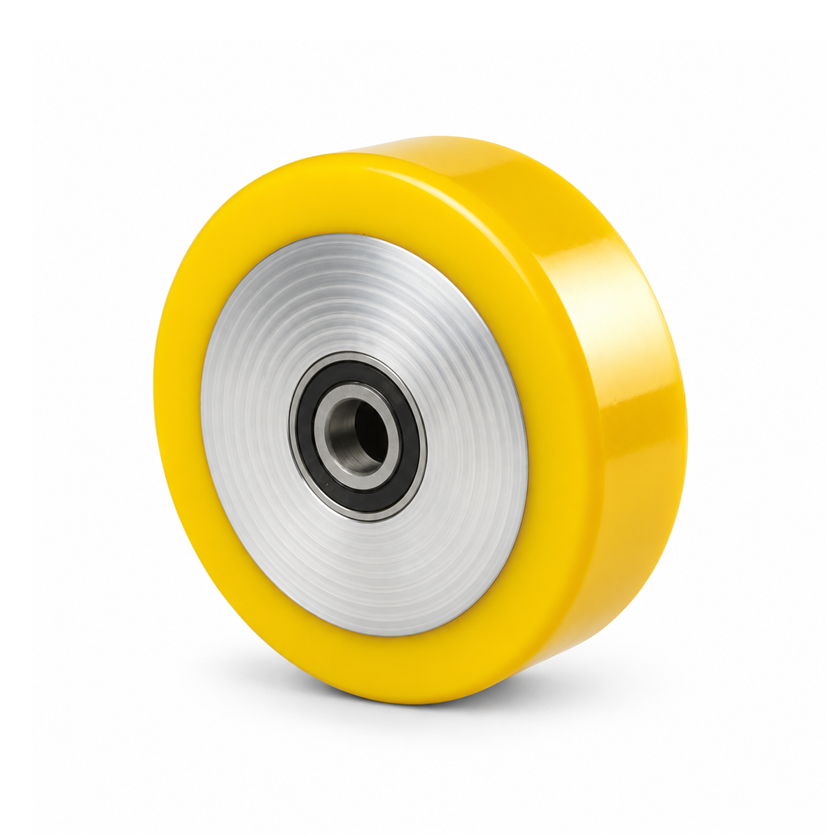 250 × 50 mm Polyurethan-Rad mit Alu-Vollkern, flach – Serie 690