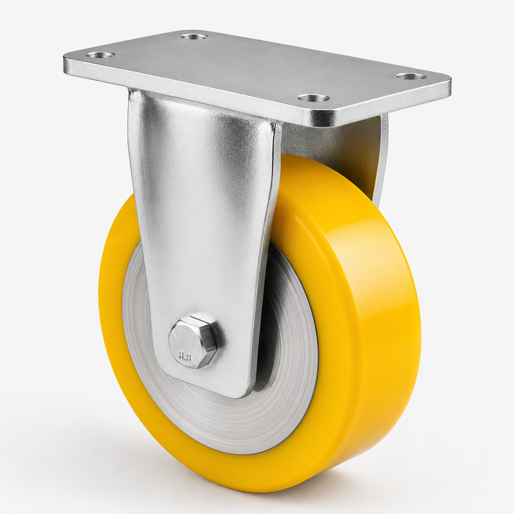 Schwerlast-Bockrolle Ø 250 mm – Polyurethan PU – 1250 kg – B-MG/690KFL/250/50