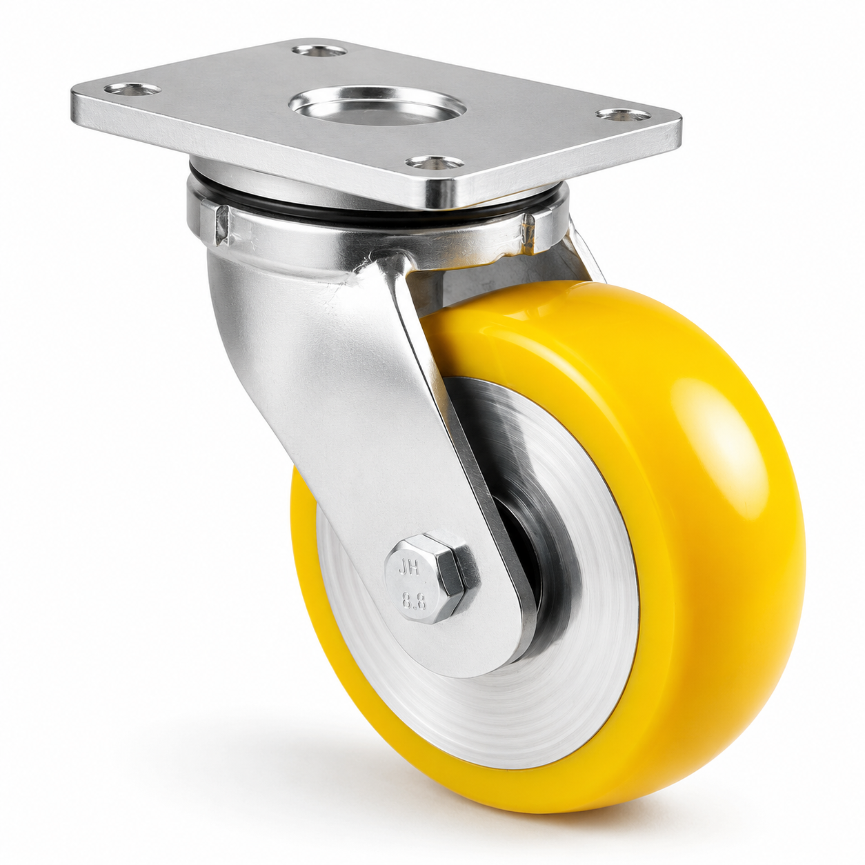 Schwerlast-Lenkrolle ballig Ø 100 mm – Polyurethan PU – 500 kg – L-MG/690KBA/100/50