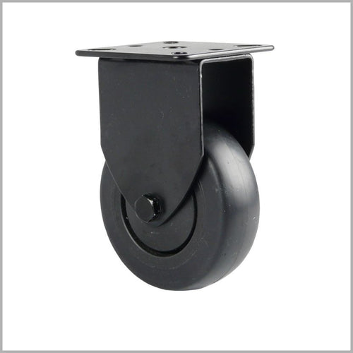 Roulette pivotante noire avec roue noire de 50 mm